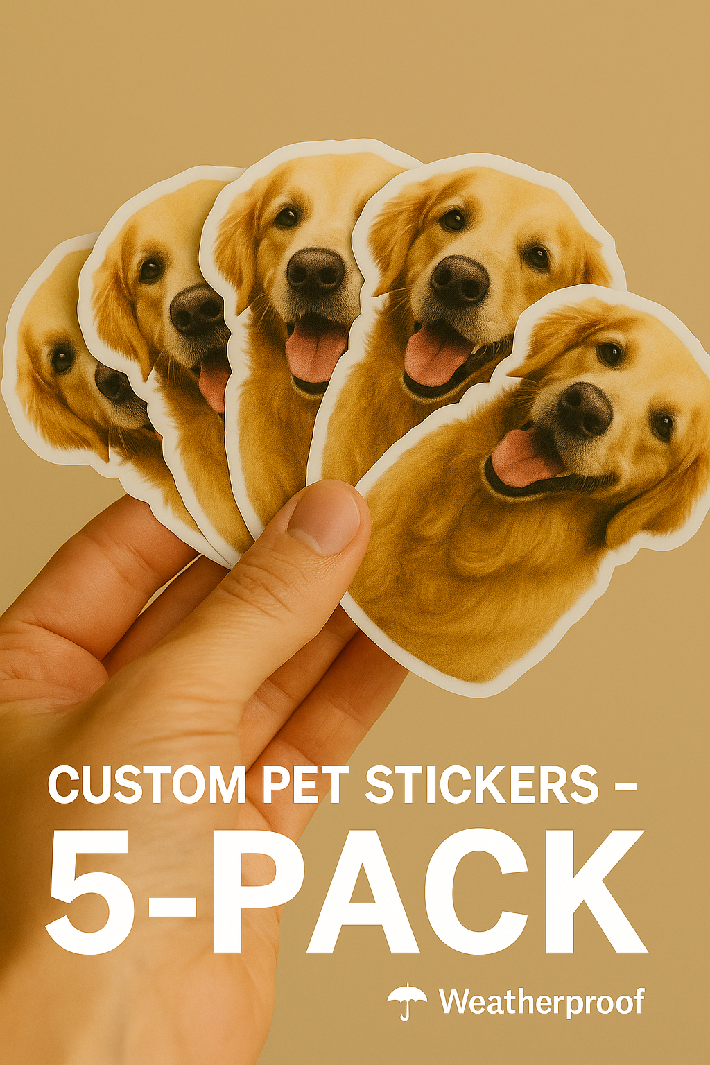 Custom Pet Stickers – Set of 3 or 5