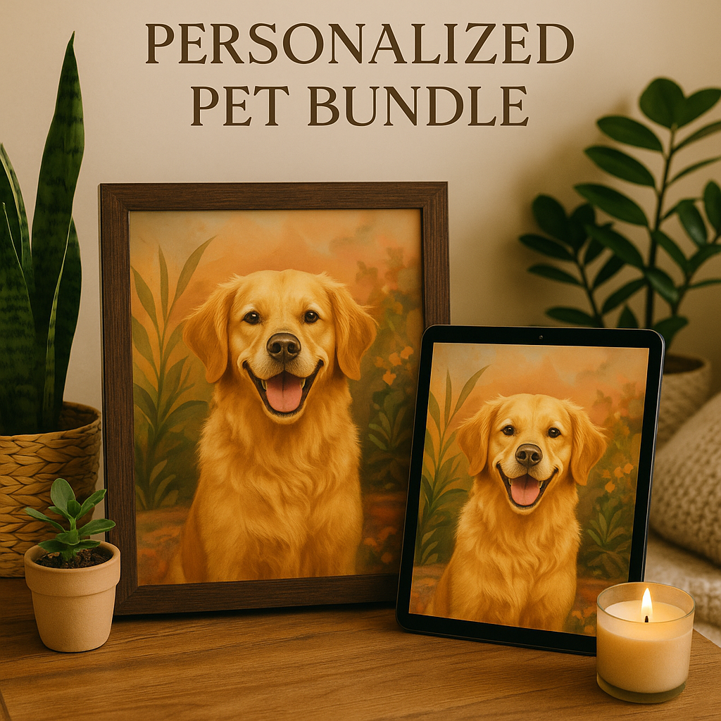 Custom Multi-Pet Portrait – Digital or Printed