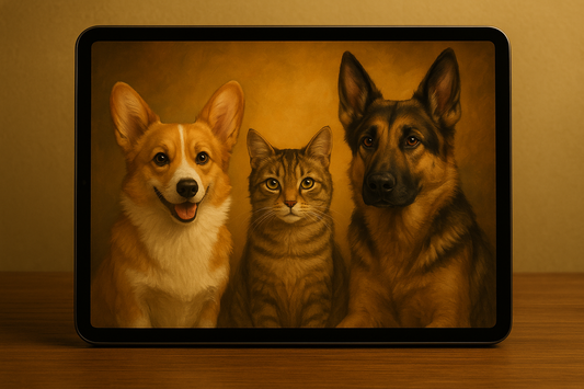 Custom Multi-Pet Portrait – Digital or Printed