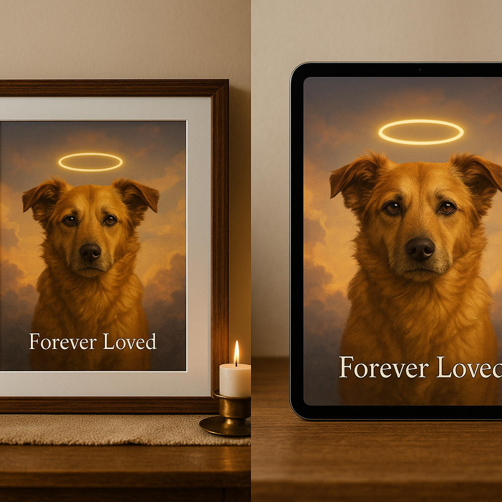 Pet Memorial Portrait – Digital or Printed